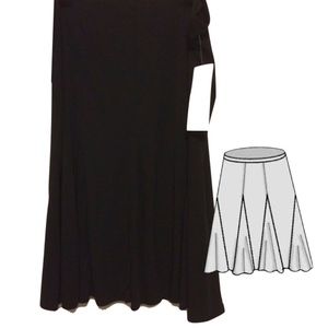 Allison Taylor Black Gored Black Skirt